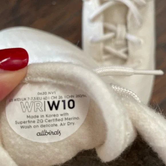 Allbirds Wool Cruiser Off White Lace-Up Sneakers - Picture 3 of 5